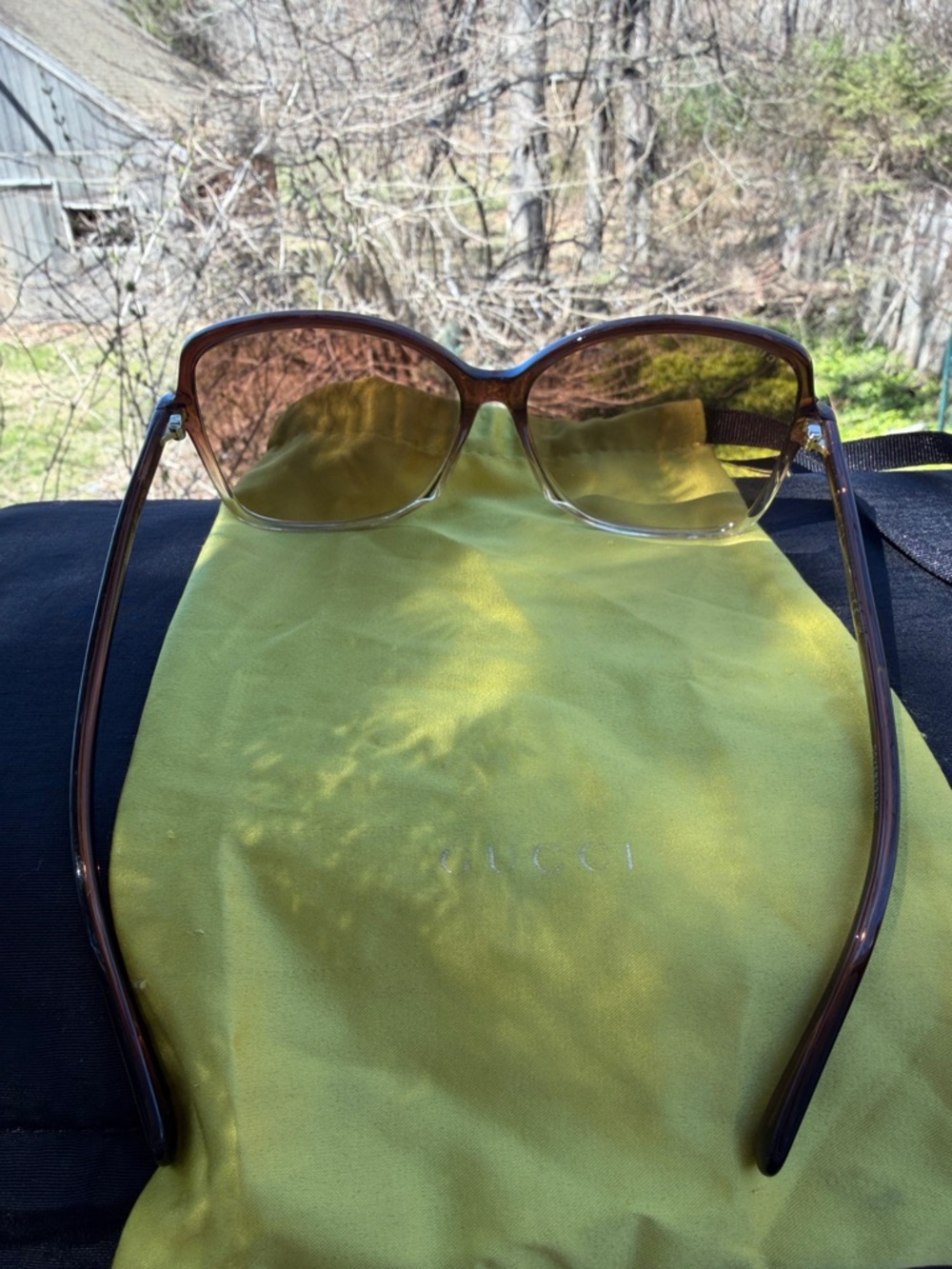GUCCI Ombré Brown Gradient Women's Sunglasses - Picture 4 of 9